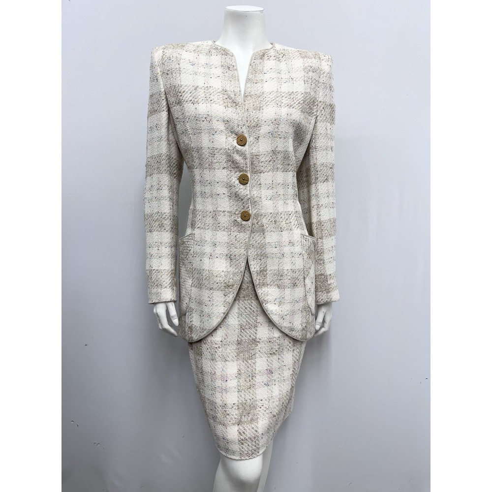 Vintage Emanuel Ungaro Paris Parallele Jacket Skirt Set 8 10 Fits 6 10